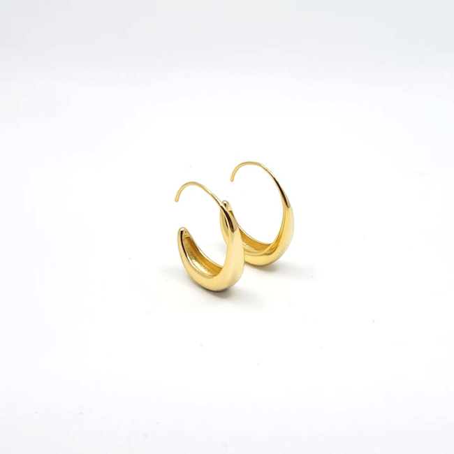 Crescent Gold Earrings